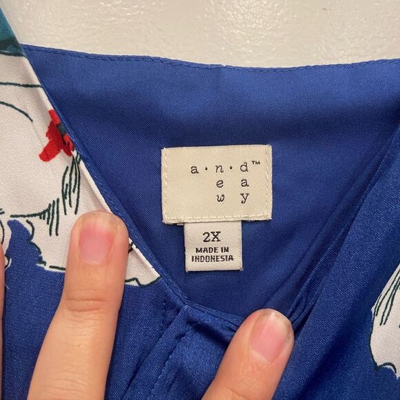 Target Blue Floral Jumpsuit -  2X - New! - Picture 4 of 10